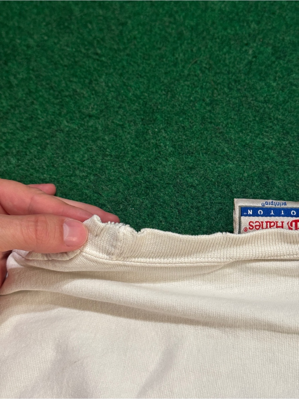 Jeep Wrangler Vintage Sweatshirt L/XL Boxy 26x26 White Crewneck 90s - Picture 8 of 8